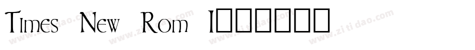 Times New Rom I字体转换